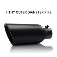 Exhaust tip dimensions 3" inlet 5" outlet 12" for cars and trucks