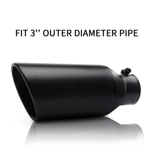 Exhaust tip dimensions 3" inlet 5" outlet 12" for cars and trucks