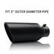 Exhaust tip dimensions 3" inlet 5" outlet 12" for cars and trucks