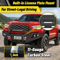 Toyota Tacoma 3rd Gen 2016-2023 Front Bumper|Direct Bolt-On, No Drill,Trail Protection, Winch Ready Plate & LED Pods