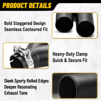 MONOKING2.5" Inlet 3.5" Outlet  Dual Exhaust Tip
