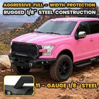 FORD 15-17 Front Bumper | Direct Bolt-On, No Drill, Aggressive Full Protection, Dual D-Rings