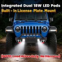Jeep Wrangler JK/JL 07-26 & Gladiator JT Front Bumper|Direct Bolt-On, No Drill, Overland & Off-Road Defense, Dual D-rings