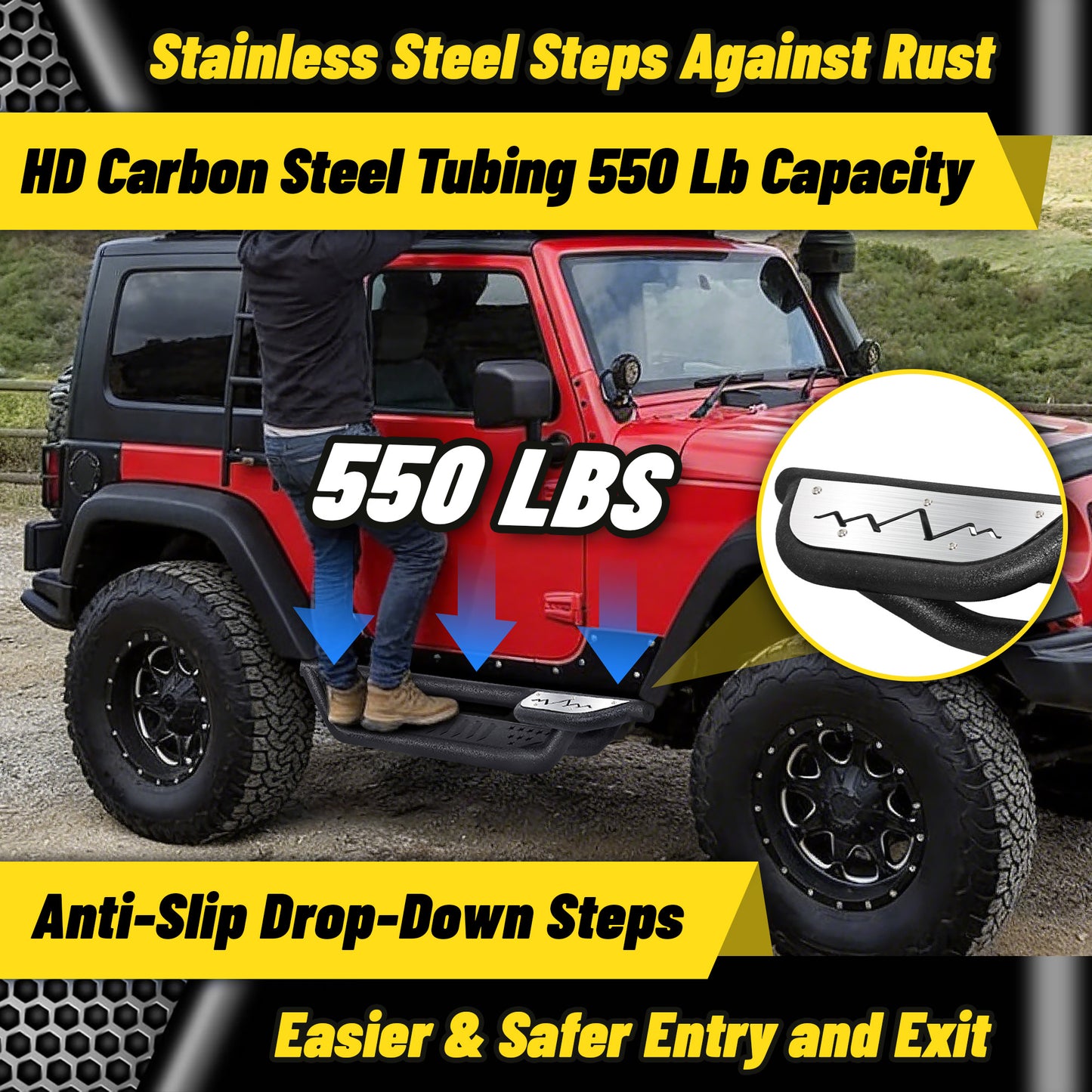 For 2007-2018 Wrangler JK JKU 2 Door