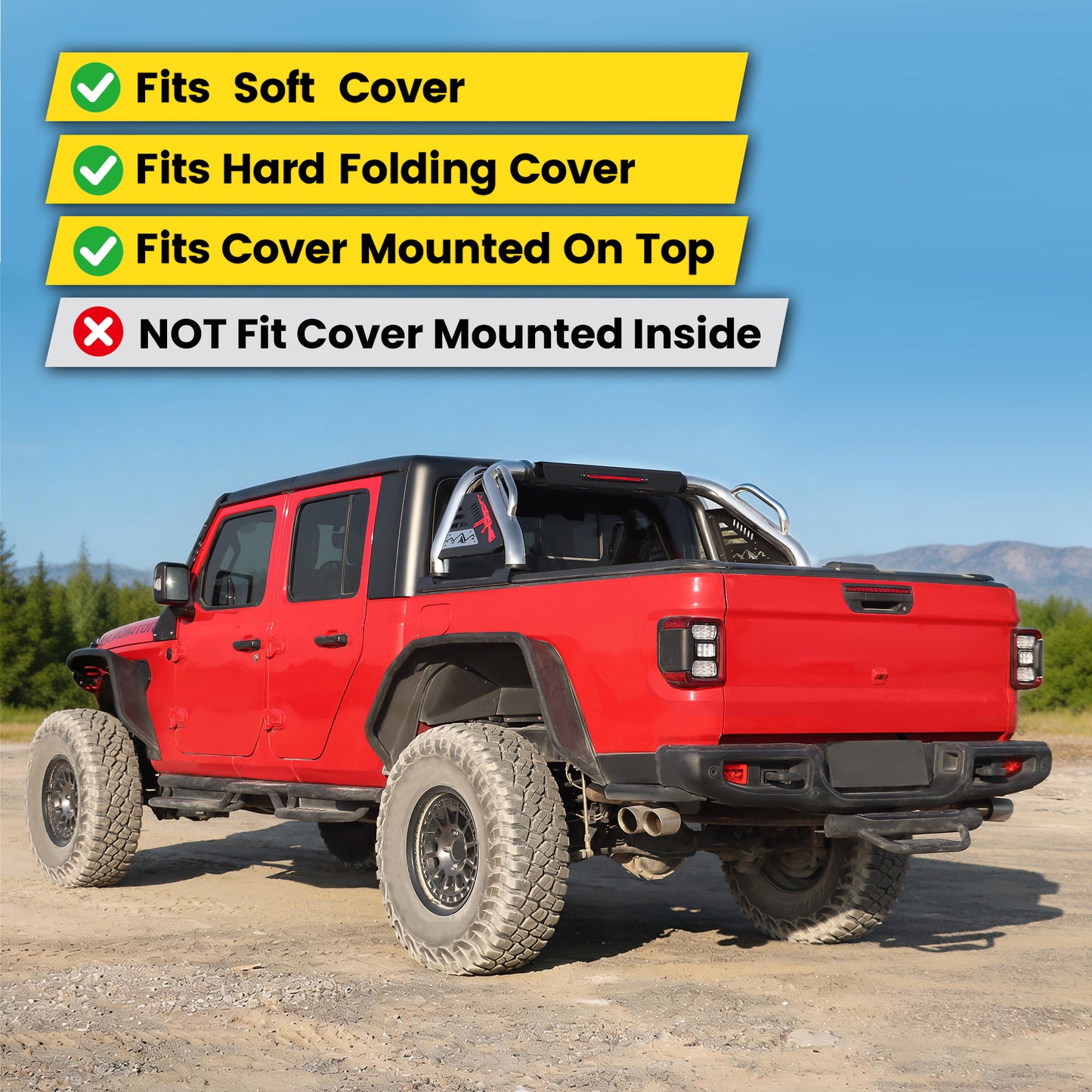 Universal Sport Stainless Steel Roll Bar with Brake Light