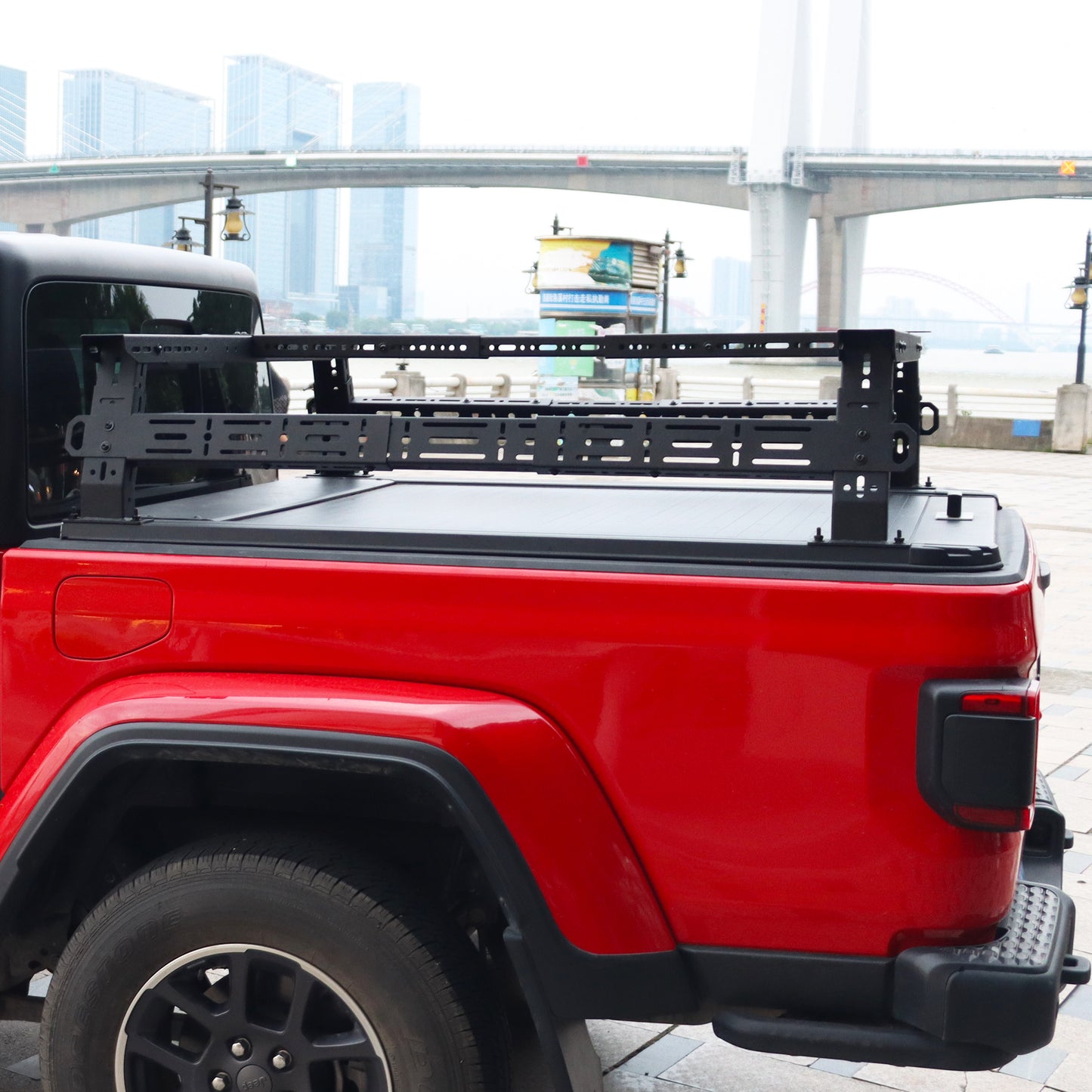 14"~17" Low Profile Bed Racks with Sidebars for Ford F150/250/350 / Ratpor / Lightning / Maverick / Ranger