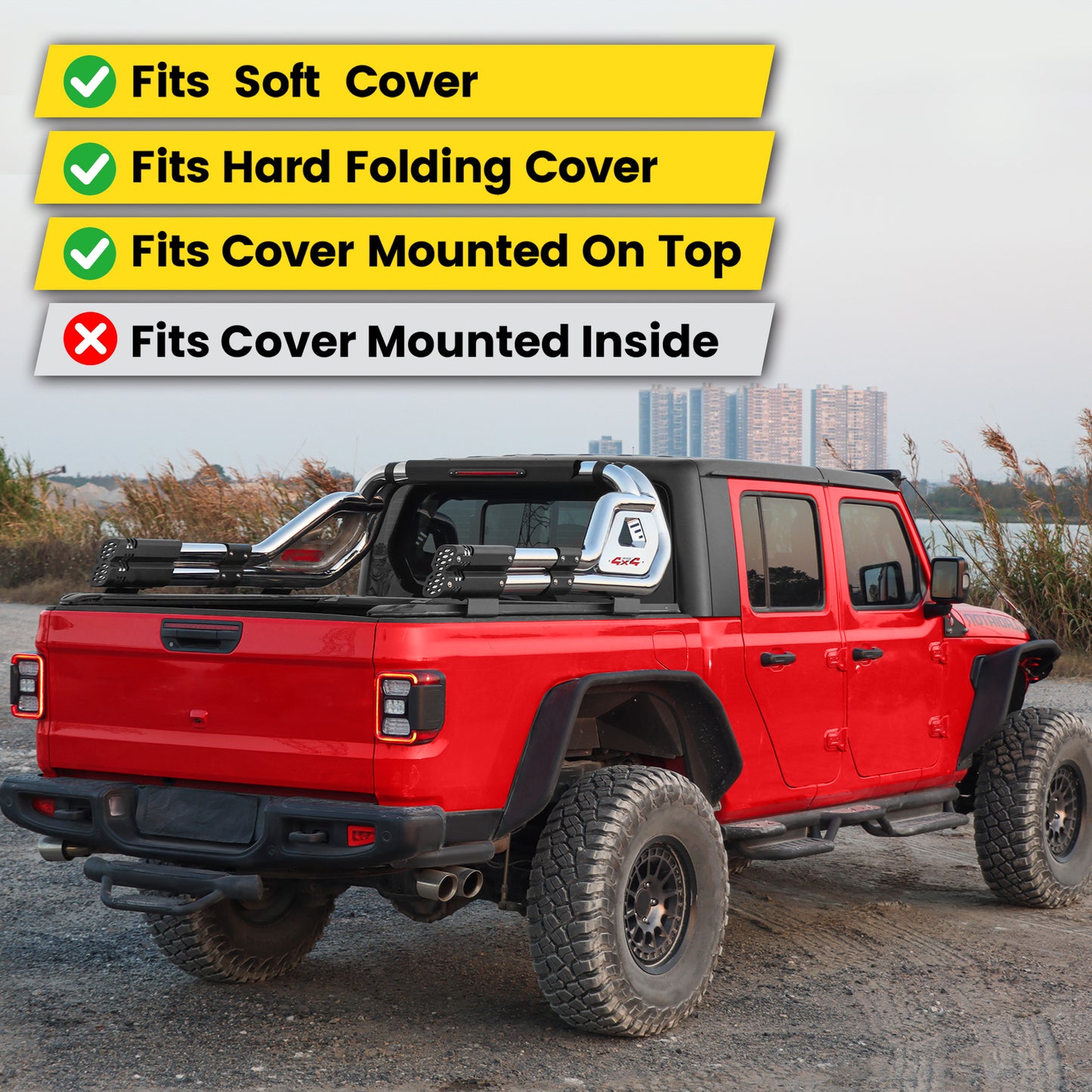 Heavy Duty Adiustable Stainless Steel Roll Bars