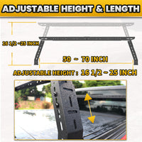 16"~25" High Truck Bed Rack For Chevy / GMC Silverado / Colorado / Sierra / Canyon