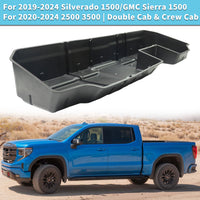 For 2019-2024 Silverado 1500  Sierra 1500 | 2020-2024  2500 HD 3500 HD Double Cab & Crew Cab Organizer Storage Bin
