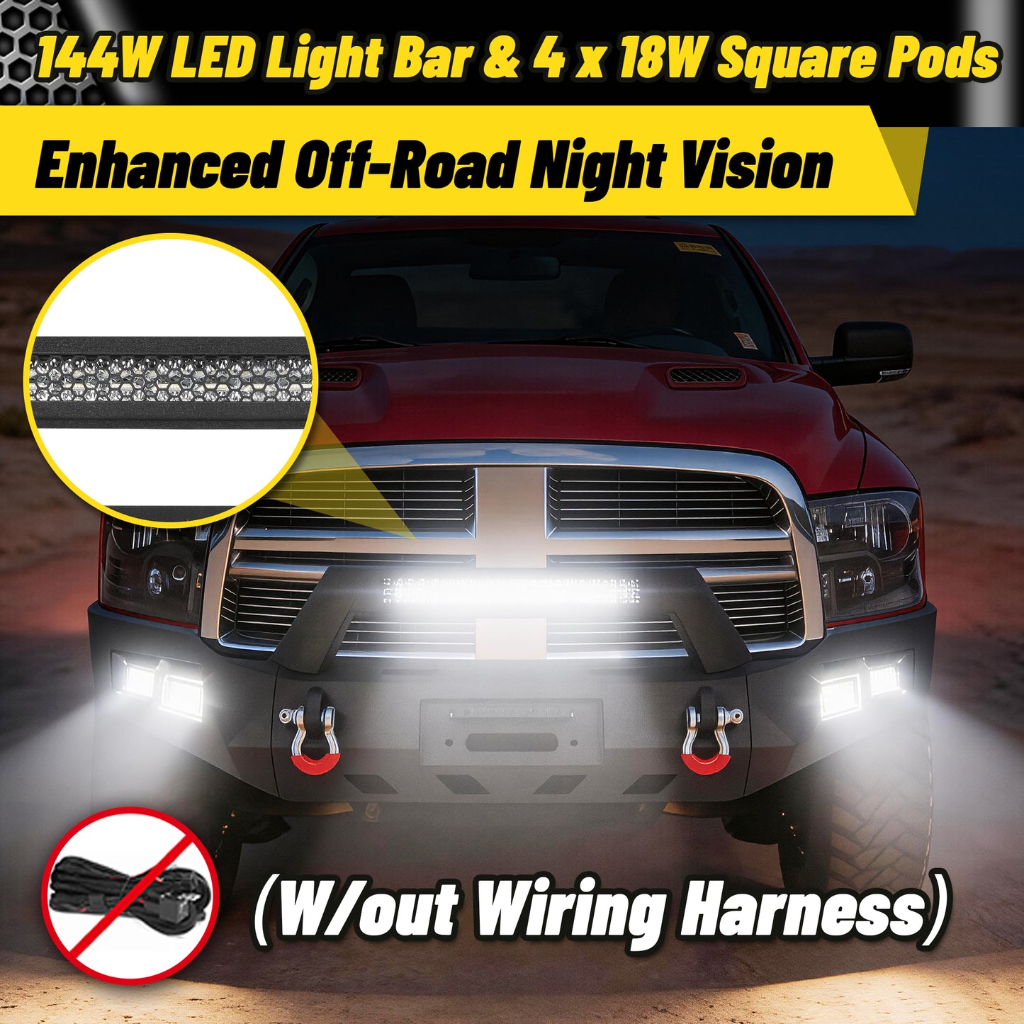 Ram 1500 13-18 & 19-23 Classic Front Bumper|Direct Bolt-On, No Drill, Full Width Trail Defense, Winch Plate & Recovery D-Rings