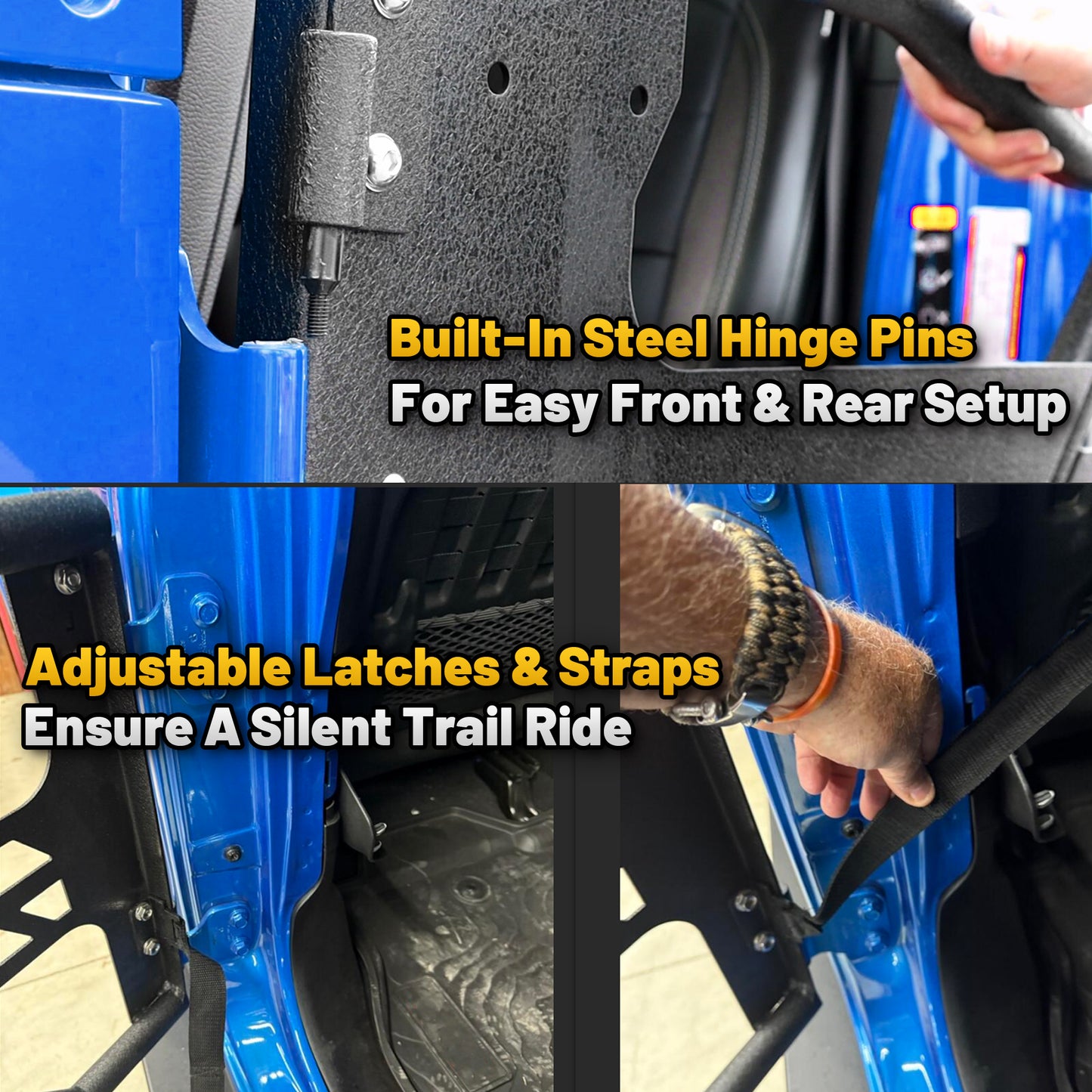 MONOKING Jeep JL/JLU Tube Doors USA Flag 2018-2026 4-Door No Mirror