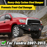 Toyota Tundra 07-13 Front Bumper|Direct Bolt-On, No Drill, Trail-Ready Protection, LED Lights & D-Rings