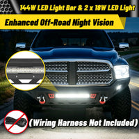 Ram 1500 13-18 & 19-23 Classic (Excl. Rebel) Front Bumper|Bolt-On, No Drilling, Full Width Off-Road & Work Truck, Winch Ready Plate & License Bracket