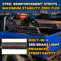 Adjustable Double Tube Roll Bar for Universal Pickup Truck with Brake Light