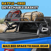Adjustable Sport Roll Bar for Pickup Truck with Cargo Basket＆3rd Brake Light
