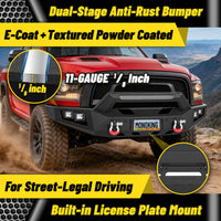 Ram 1500 Rebel 15-18 Front Bumper|Bolt-On, No Drilling, Off-Road Armor, LED Light Bar & D-Rings