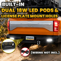 FORD 15-17 Rear Bumper | Direct Bolt-On, No Drill, Aggressive Durable OEM Fit Upgrade, LED Lignts＆Dual D-rings