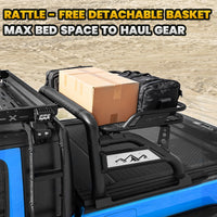 Truck Bed Roll Bar with Detachable Cargo Basket For Full-Size Truck