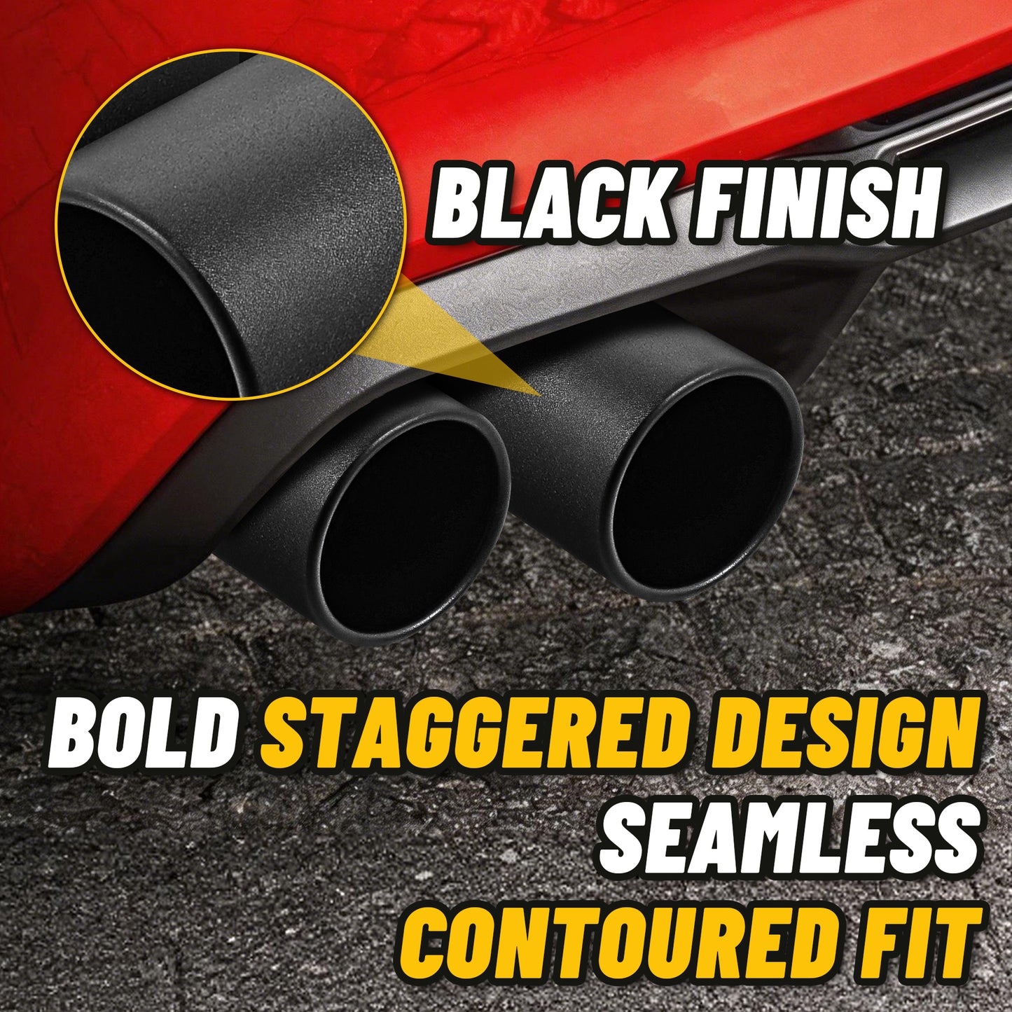 MONOKING2.5" Inlet 3.5" Outlet  Dual Exhaust Tip