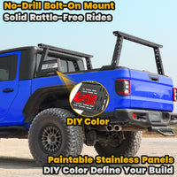 MONOKING 16"-25" Mid-Height Bed Rack with USA Flag for Tacoma/Tundra