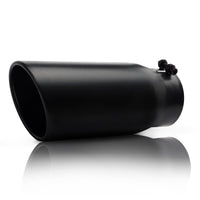 4" x 5" x 12" black exhaust tip for trucks and SUVs