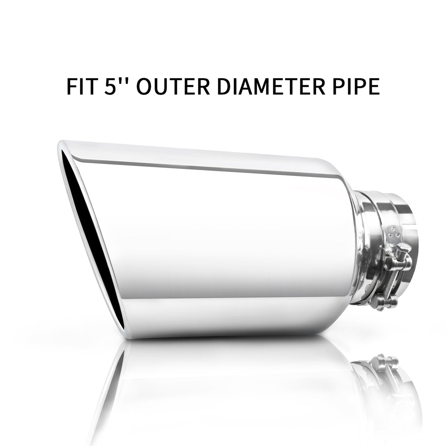 5 inch inlet 8 inch outlet 15 inch muffler exhaust tip for trucks and pickups