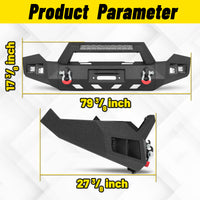 Ram 1500 13-18 & 19-23 Classic Front Bumper|Direct Bolt-On, No Drill, Full Width Trail Defense, Winch Plate & Recovery D-Rings