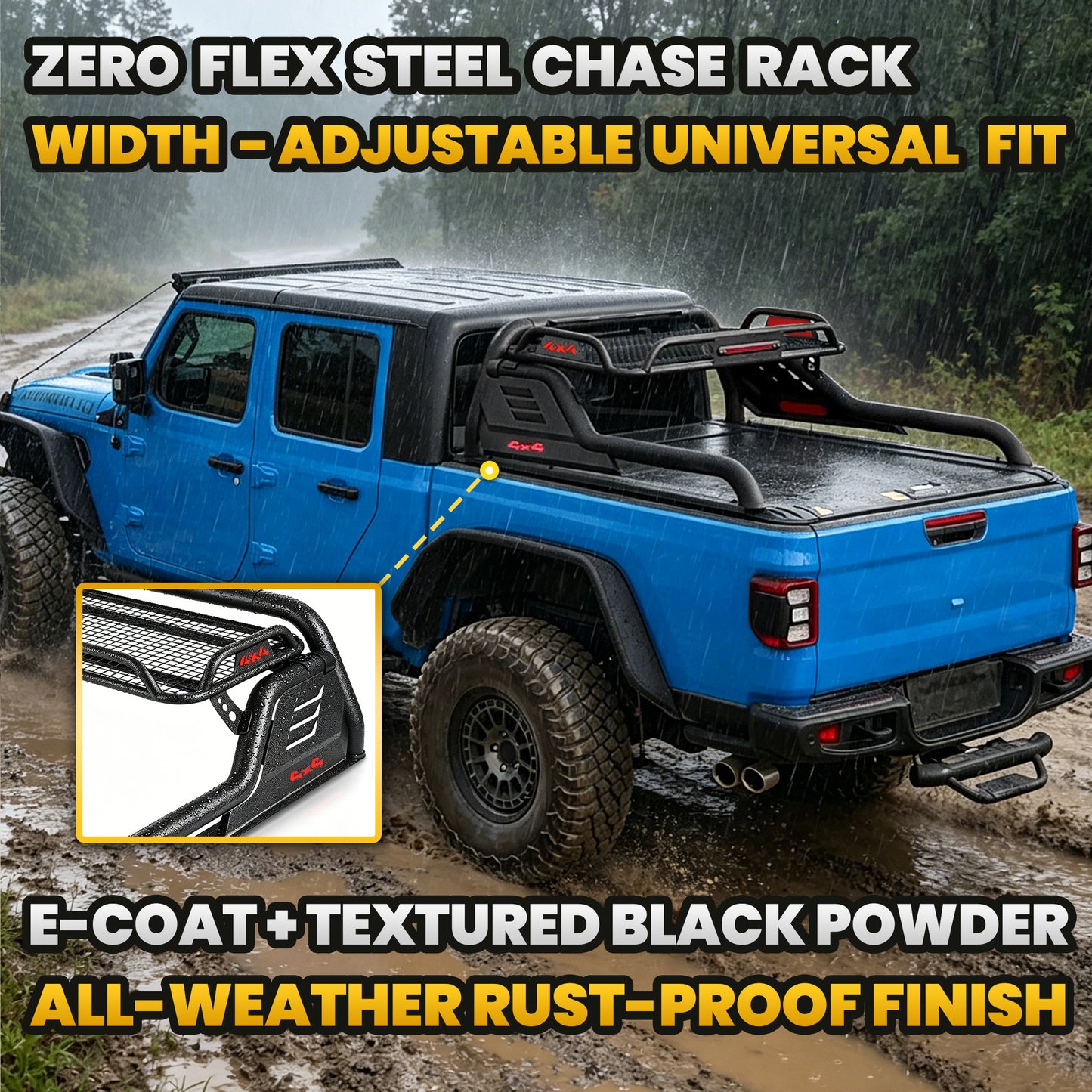 Heavy Duty Roll Bar & Cargo Basket