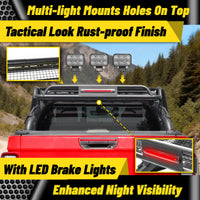 Adjustable Sport Roll Bar for Pickup Truck with Cargo Basket＆3rd Brake Light