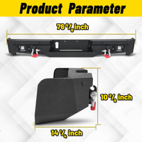 Toyota Tundra 07-13 Rear Bumper|Direct Bolt-On, No Drill, Work & Trail Defense, D-Rings & License Plate Lights