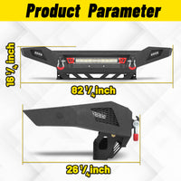 Toyota Tundra 07-13 Front Bumper|Bolt-On, No Drilling, Carbon Steel Work & Off-Road Protection, Winch Ready Plate & D-Rings
