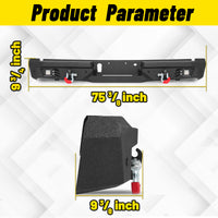 Ford F-150 15-25 (Excl. Raptor & EcoBoost) Rear Bumper|Direct Bolt-On, No Drill, Trail-Ready Protection, LED Lights &Dual D-Rings