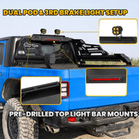 Heavy Duty Roll Bar with 3rd Brake Light for Mid-Size Truck