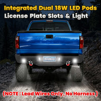 Ford F-150 15-17 (Excl. Raptor & EcoBoost) Rear Bumper|Bolt-On, No Drilling, Steel Work Truck, LED Lights & D-Rings