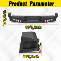 Toyota Tacoma 05-15 2nd Gen Rear Bumper|Direct Bolt-On, No Drill, Off-Road & Overland Armor, LED Pods & Step Plate