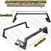 MONOKING Low Profile Truck Bed Rack 14-17 Inch USA Flag Chevy GMC