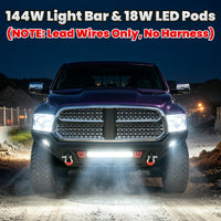 Ram 1500 13-18 & 19-23 Classic (Excl. Rebel) Front Bumper|Bolt-On, No Drilling, Full Width Off-Road & Work Truck, Winch Ready Plate & License Bracket