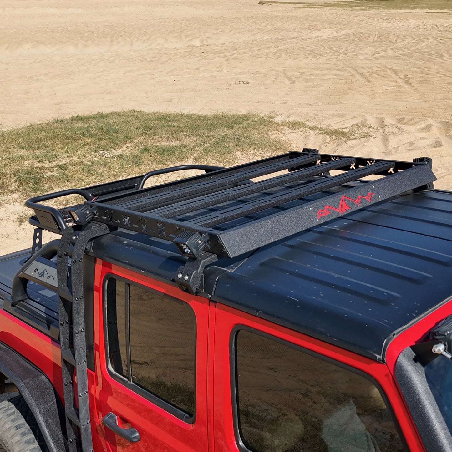 For 2020-2026 Jeep Gladiator JT Cargo Basket with Dual Ladders