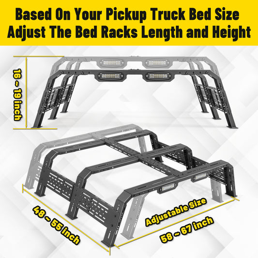 16"~19" university Bed Rack
