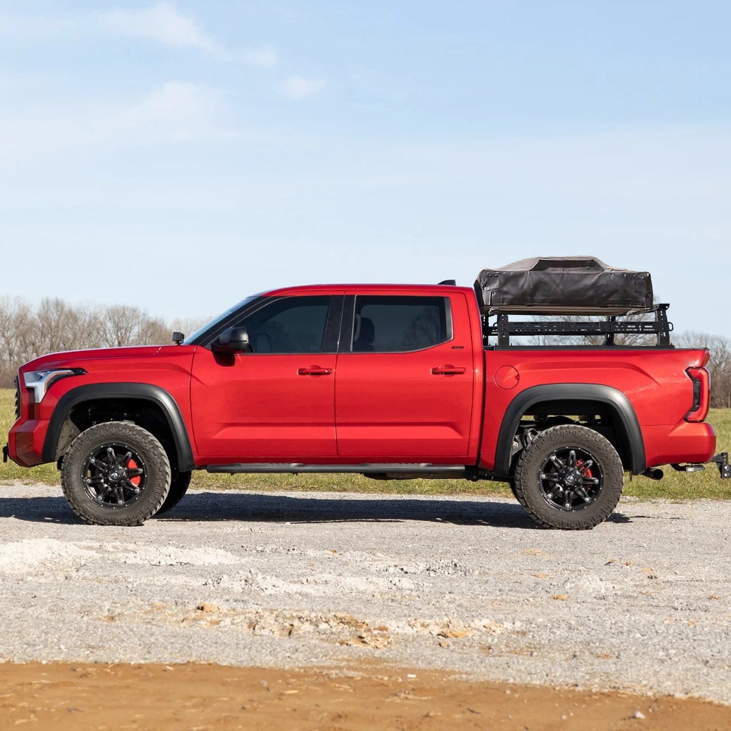 1100 Load Capacity Truck Bed Racks Low Profile, MONOKING Adjustable 14~17" High Truck Bed Racks for Toyota Tacoma Tundra Transport Racks Great for Kayaks Bikes Rooftop Tent