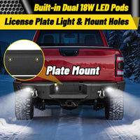 Dodge Ram 2500 19-24 Rear Bumper|Direct Bolt-On, No Drill, Work & Tow Ready Armor, LED Lights & D-Rings