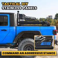 Heavy Duty Roll Bar with 3rd Brake Light for Mid-Size Truck