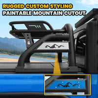 Truck Bed Roll Bar with Detachable Cargo Basket For Full-Size Truck