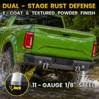 Ford 2021-2023 Rear Bumper | Direct Bolt-On, No Drill, Heavy-Duty Protection,LED Pods＆Dual D-rings