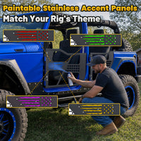MONOKING Jeep JL/JLU Tube Doors USA Flag 2018-2026 4-Door No Mirror