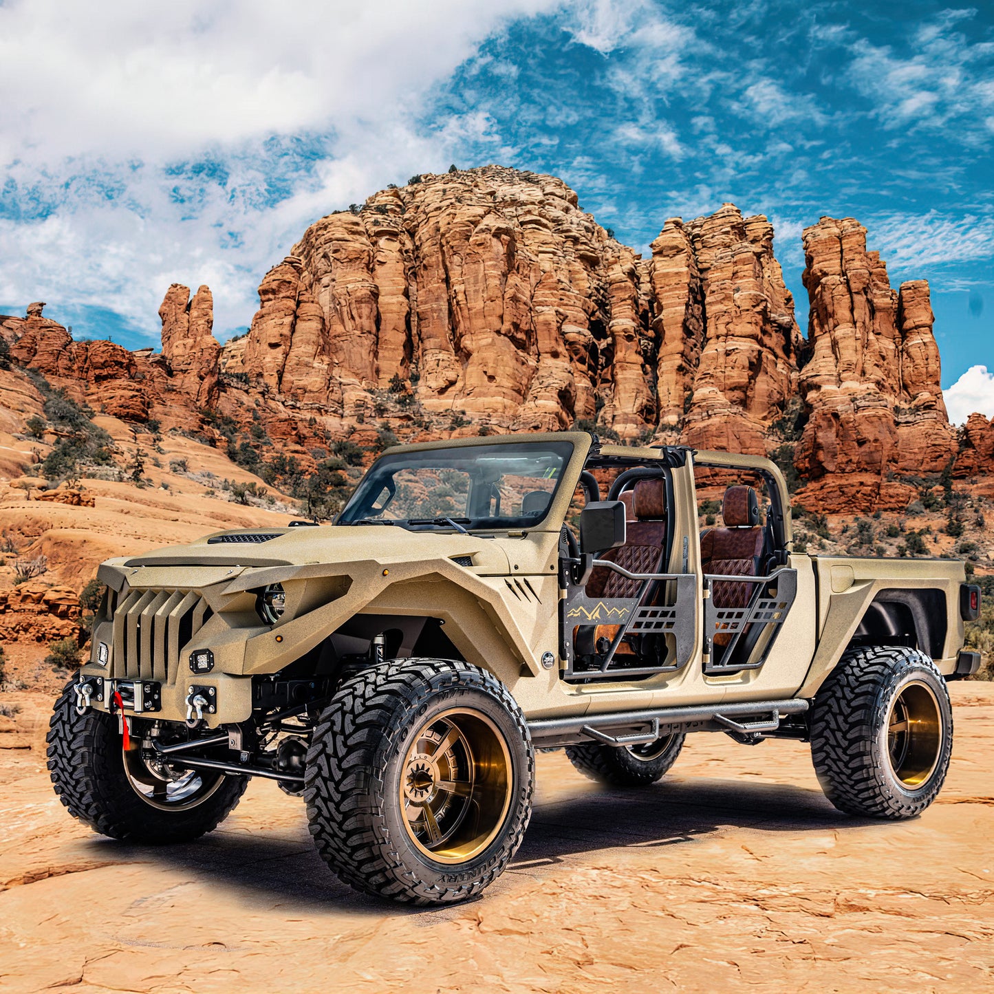 Tube Doors Fit 2020-2025  Gladiator JT 4-Doors  No with Mirror Mount