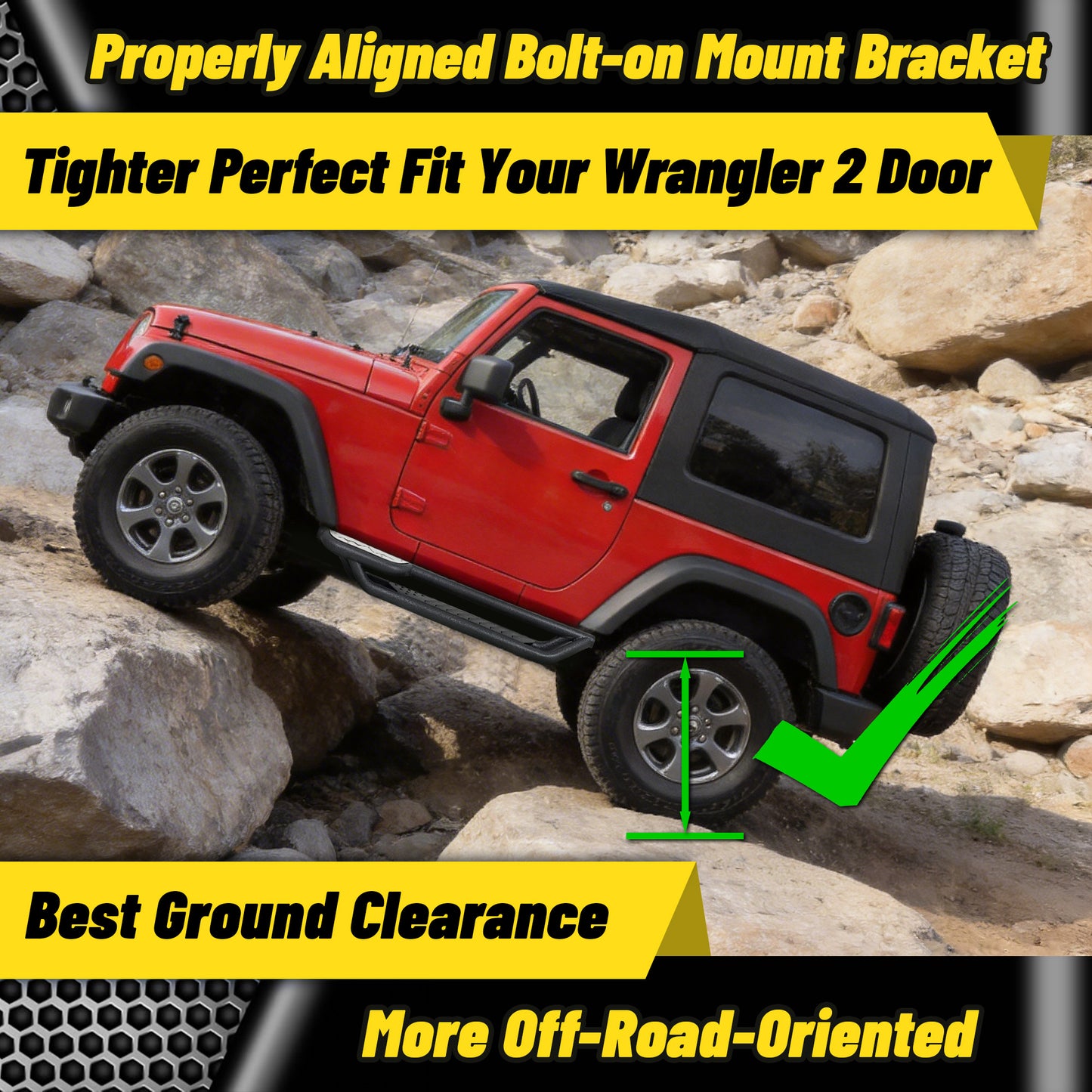 For 2007-2018 Wrangler JK JKU 2 Door
