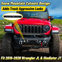 Jeep JL 18-26 & Gladiator JT Front Bumper |Direct Bolt-On, No Drill, Off-Road Adventure Armor, Stainless Steel Skid Plate