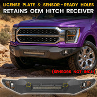 Ford 2021-2023 Fornt Bumper | Direct Bolt-On, No Drill, Heavy-Duty Protection, Built-in Winch Mounting Plate