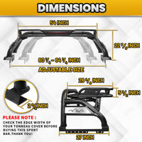 Adjustable Sport Roll Bar for Pickup Truck with Cargo Basket＆3rd Brake Light
